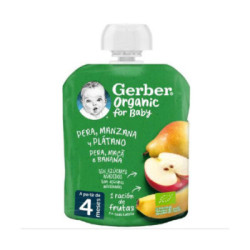 Gerber Tarrito Organic Pera Manzana Y Platano 90 Gr.