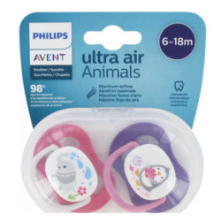 Avent Chup Ult Air Animals 6-18M Niña 2U 085/04