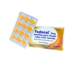 Fodonal 3 mg 24 pastillas para chupar (sabor miel y naranja)